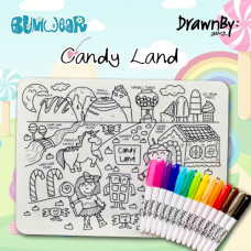 Drawn By Jessica: Washable Silicone Colouring Mat - Candy Land 