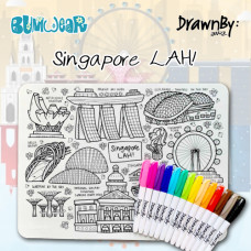 Drawn By Jessica: Washable Silicone Colouring Mat - Singapore LAH!