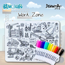 Drawn By Jessica: Work Zone Washable Silicone Colouring Mat