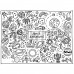 Drawn By Jessica: Washable Silicone Colouring Mat - Space Adventures