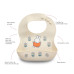 Jujube: Miffy Flower Fields - Silicone Bib - Eggshell Jujube: Miffy Flower Fields - Silicone Bib - Eggshell