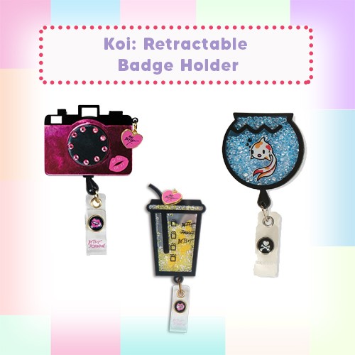 koi Shaker Retractable Badge Reels Color: Star 