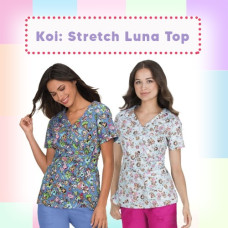 Koi: Stretch Luna Top