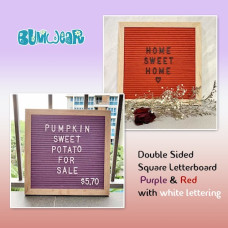 Square Felt Letterboard - Purple & Red