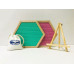 Hexagon Felt Letterboard - Teal & Pink