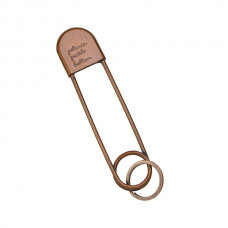 Petunia Pickle Bottom: Safety Pin Keychain - Antique Copper