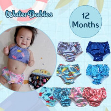 Waterbabies: 12 Mths Reusable Absorbent Swim Diaper with Side Snaps