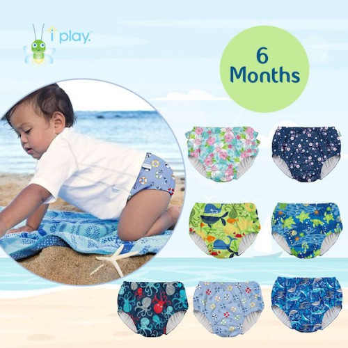 iPlay: 6 months Pull Up Reusable Absorbent Swim Diaper